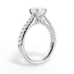 Frances Cushion Cut Lab Grown Diamond 14Kt White Gold Engagement Ring - View 3