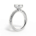 Gloria Emerald Cut Lab Grown Diamond 18Kt White Gold Engagement Ring - View 4