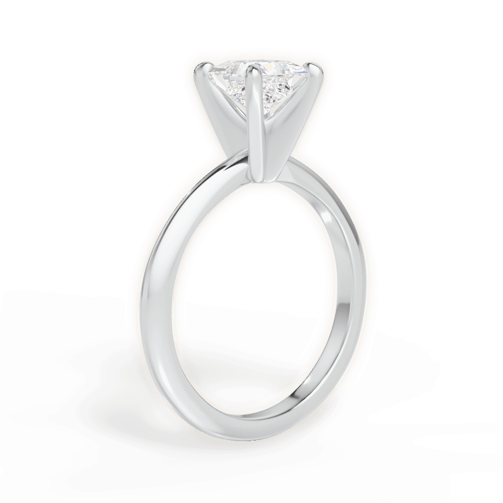 Alicia Princess Cut Lab Grown Diamond 14Kt White Gold Engagement Ring - View 3