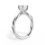 Bianca Round Cut Lab Grown Diamond Platinum Engagement Ring - View 4