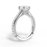 Lindsay Asscher Cut Lab Grown Diamond 18Kt White Gold Engagement Ring - View 3