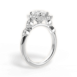Julie Pear Cut Lab Grown Diamond 18Kt White Gold Engagement Ring - View 4