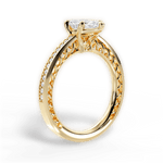 Donna Marquise Cut Lab Grown Diamond 18Kt Yellow Gold Engagement Ring - View 3