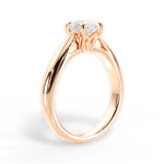Colleen Pear Cut Lab Grown Diamond 18Kt Rose Gold Engagement Ring - View 3
