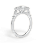 Jenna Round Cut Lab Grown Diamond 14Kt White Gold Engagement Ring - View 3