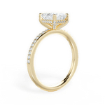 Janice Emerald Cut Lab Grown Diamond 18Kt Yellow Gold Engagement Ring - View 2