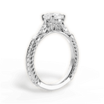 Gabriela Cushion Cut Lab Grown Diamond Platinum Engagement Ring - View 4