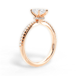 Giselle Marquise Cut Lab Grown Diamond 18Kt Rose Gold Engagement Ring - View 2