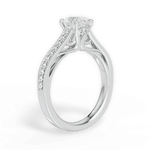 Deborah Pear Cut Lab Grown Diamond 18Kt White Gold Engagement Ring - View 2