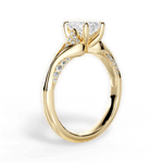 Isabel Emerald Cut Lab Grown Diamond 18Kt Yellow Gold Engagement Ring - View 4