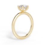 Brenda Round Cut Lab Grown Diamond 18Kt Yellow Gold Engagement Ring - View 2