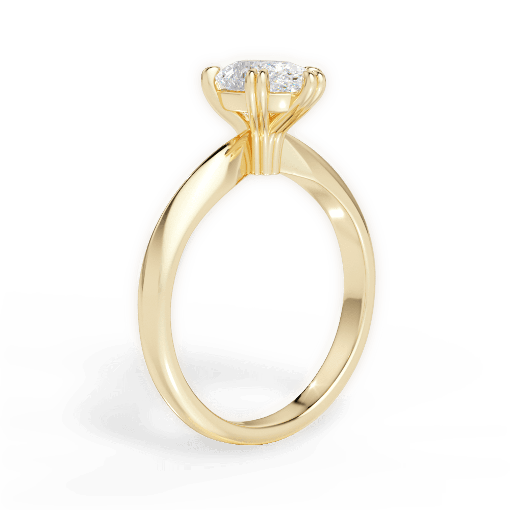 Claudia Pear Cut Lab Grown Diamond 18Kt Yellow Gold Engagement Ring - View 4