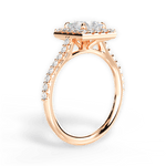 Leah Princess Cut Lab Grown Diamond 18Kt Rose Gold Engagement Ring - View 4