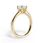 Annette Round Cut Lab Grown Diamond 18Kt Yellow Gold Engagement Ring - View 2