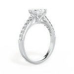 Diane Marquise Cut Lab Grown Diamond 18Kt White Gold Engagement Ring - View 2