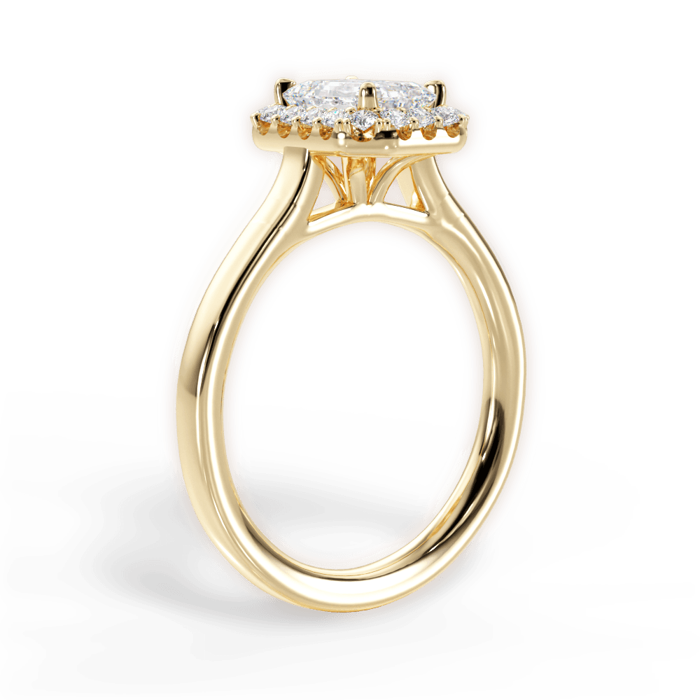 Fiona Emerald Cut Lab Grown Diamond 18Kt Yellow Gold Engagement Ring - View 2