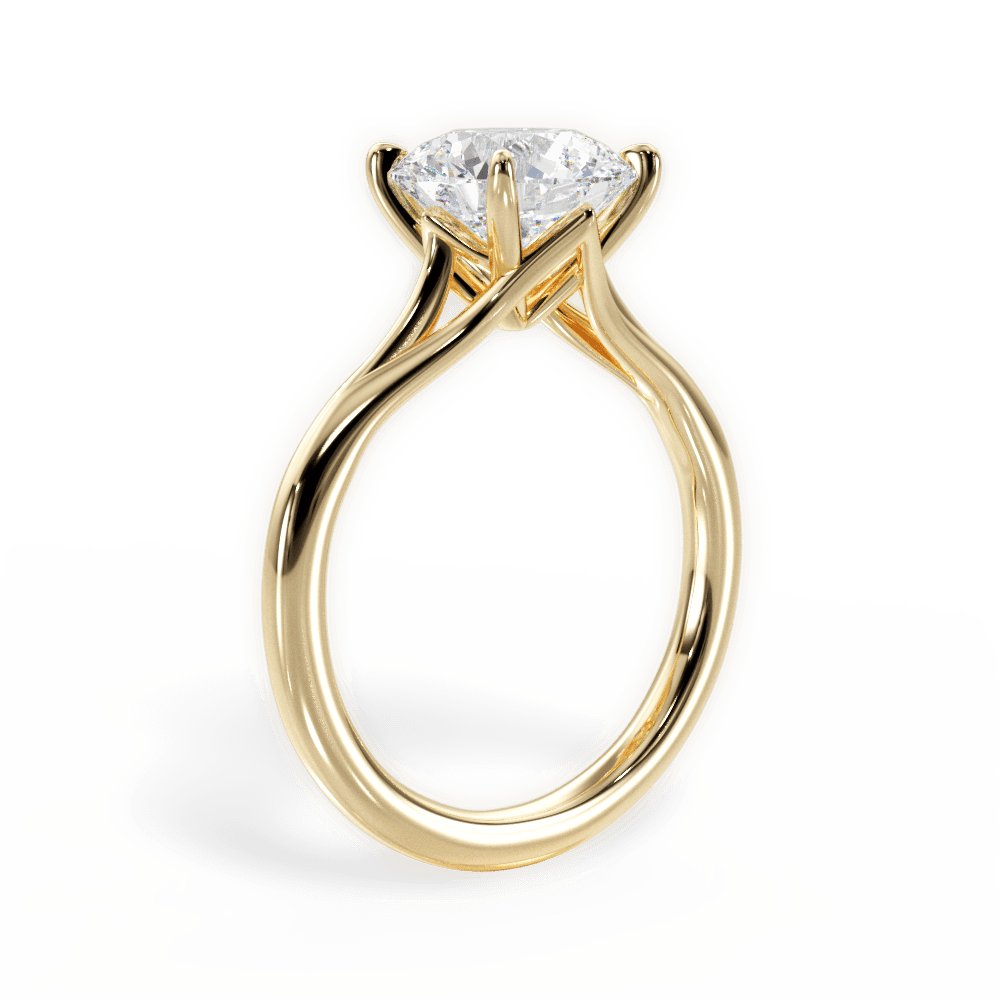 Anita Round Cut Lab Grown Diamond 18Kt Yellow Gold Engagement Ring - View 3