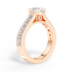 Lynn Oval Cut Lab Grown Diamond 18Kt Rose Gold Engagement Ring - View 2