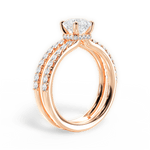 Christie Asscher Cut Lab Grown Diamond 18Kt Rose Gold Engagement Ring - View 4