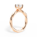 Bianca Round Cut Lab Grown Diamond 18Kt Rose Gold Engagement Ring - View 4