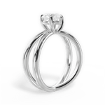Ada Heart Cut Lab Grown Diamond 18Kt White Gold Engagement Ring - View 2