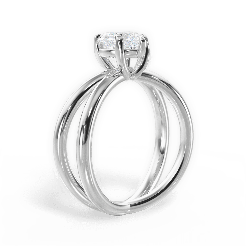 Ada Heart Cut Lab Grown Diamond Platinum Engagement Ring - View 2