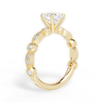 Edith Oval Cut Lab Grown Diamond 18Kt Yellow Gold Engagement Ring - View 2