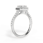 Leah Asscher Cut Lab Grown Diamond 14Kt White Gold Engagement Ring - View 2