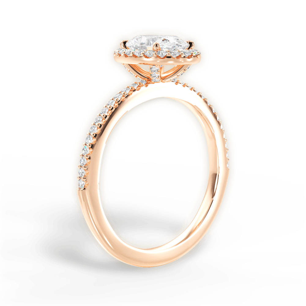 Joanne Oval Cut Lab Grown Diamond 18Kt Rose Gold Engagement Ring - View 3