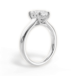 Carol Radiant Cut Lab Grown Diamond 18Kt White Gold Engagement Ring - View 2