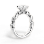 Emma Radiant Cut Lab Grown Diamond Platinum Engagement Ring - View 3