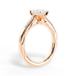 Christina Radiant Cut Lab Grown Diamond 18Kt Rose Gold Engagement Ring - View 3