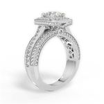 Madison Round Cut Lab Grown Diamond 14Kt White Gold Engagement Ring - View 3