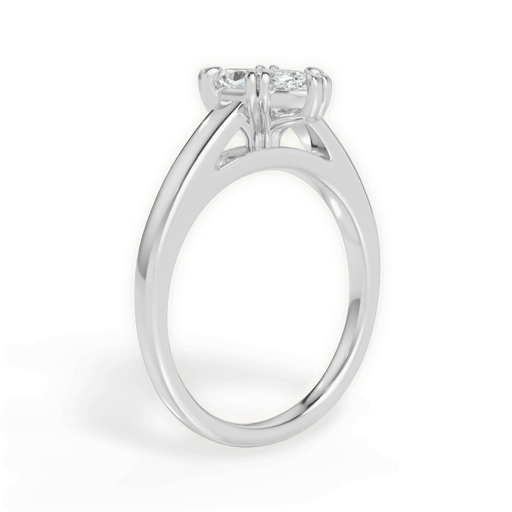 Anna Marquise Cut Lab Grown Diamond 18Kt White Gold Engagement Ring - View 2