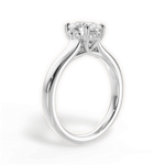 Carol Oval Cut Lab Grown Diamond 14Kt White Gold Engagement Ring - View 3