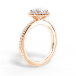 Joanne Round Cut Lab Grown Diamond 18Kt Rose Gold Engagement Ring - View 2