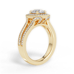 Mackenzie Round Cut Lab Grown Diamond 18Kt Yellow Gold Engagement Ring - View 2
