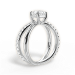 Jennifer Asscher Cut Lab Grown Diamond Platinum Engagement Ring - View 2
