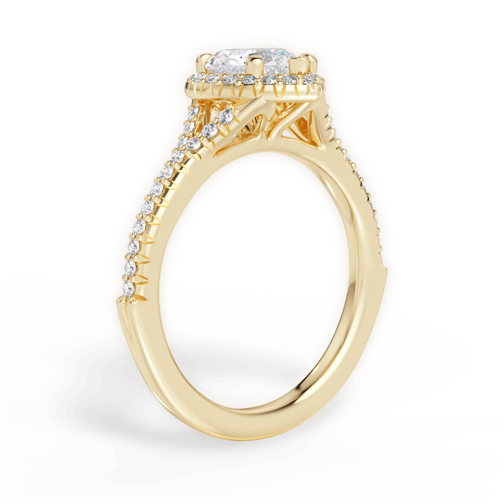 Judy Heart Cut Lab Grown Diamond 18Kt Yellow Gold Engagement Ring - View 2