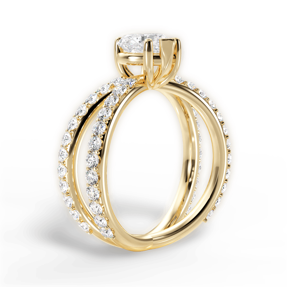 Lauren Heart Cut Lab Grown Diamond 18Kt Yellow Gold Engagement Ring - View 2