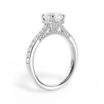 Laura Cushion Cut Lab Grown Diamond Platinum Engagement Ring - View 2