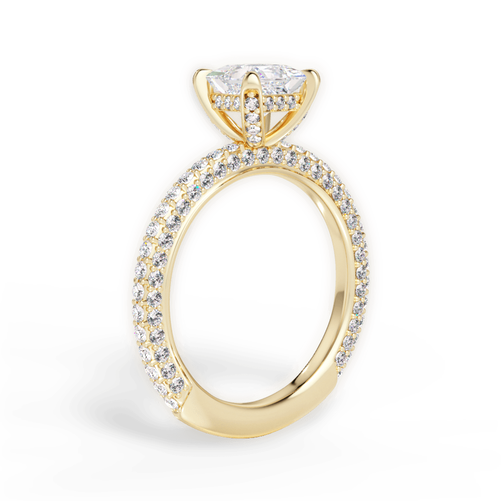 Madeline Princess Cut Lab Grown Diamond 18Kt Yellow Gold Engagement Ring - View 2
