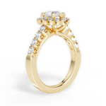 Lacey Heart Cut Lab Grown Diamond 18Kt Yellow Gold Engagement Ring - View 2