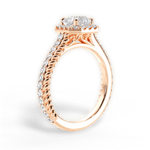 Kim Asscher Cut Lab Grown Diamond 18Kt Rose Gold Engagement Ring - View 2