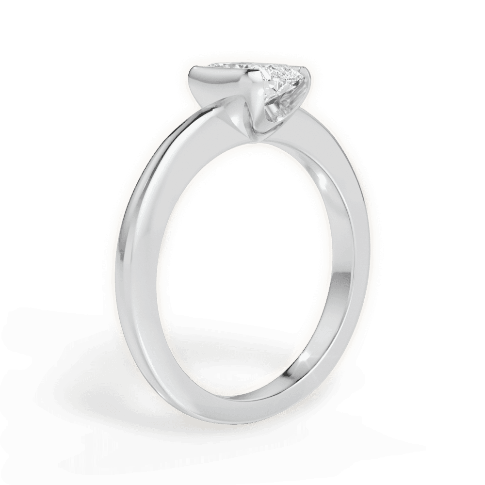Bridget Radiant Cut Lab Grown Diamond Platinum Engagement Ring - View 3