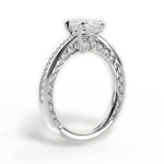 Donna Marquise Cut Lab Grown Diamond Platinum Engagement Ring - View 2