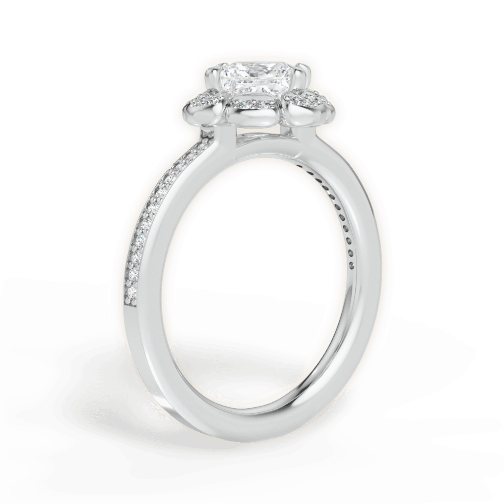 Hayley Princess Cut Lab Grown Diamond Platinum Engagement Ring - View 2