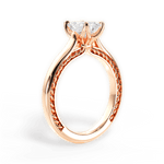 Carrie Emerald Cut Lab Grown Diamond 18Kt Rose Gold Engagement Ring - View 3