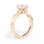 Cassie Radiant Cut Lab Grown Diamond 18Kt Rose Gold Engagement Ring - View 2