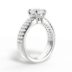 Kayla Cushion Cut Lab Grown Diamond Platinum Engagement Ring - View 2
